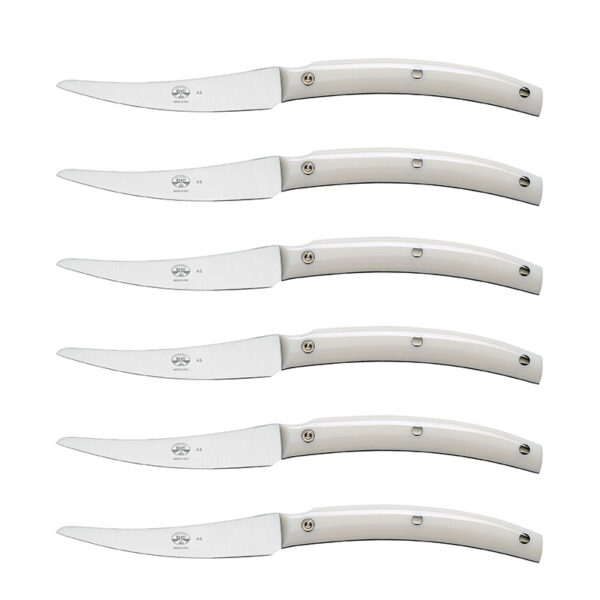 BERTI Convivio Nuovo Set 6pcs Knives 23 cm White