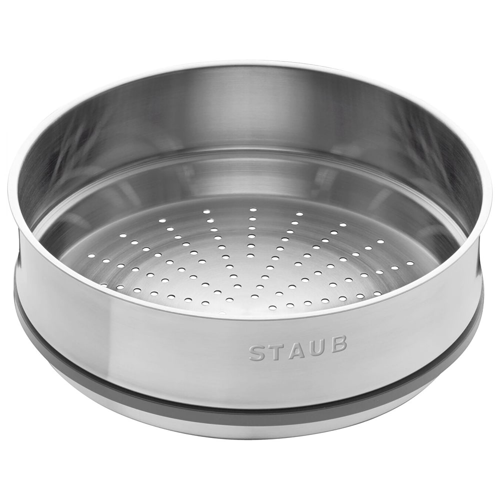 STAUB Round Cocotte with Steam Basket 26 cm Grey