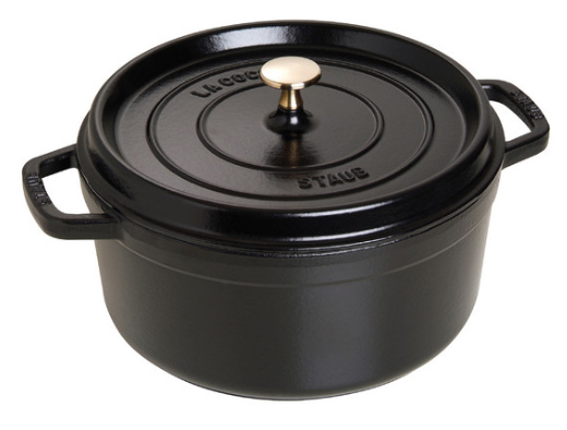 Staub Cast iron Round Cocotte 26 cm Black