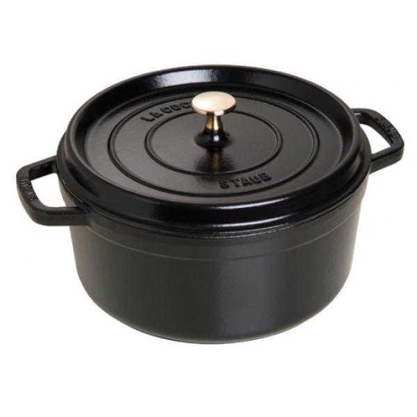 Staub - Pentola ghisa tonda - nero cm.26 - "La cocotte"