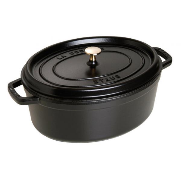 Staub - Pentola ghisa ovale - nero cm.33 - "La cocotte"