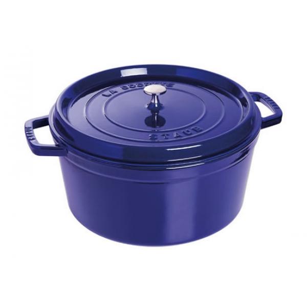 Staub - Pentola ghisa tonda - nuovo blu cm.24 - "La cocotte"