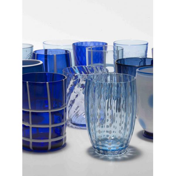 ZAFFERANO Melting Pot Juego de 6 Vasos Azul y Aguamarina