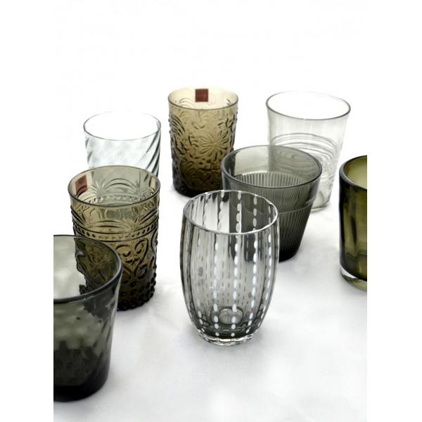 ZAFFERANO Set Melting Pot 6 Verres Gris