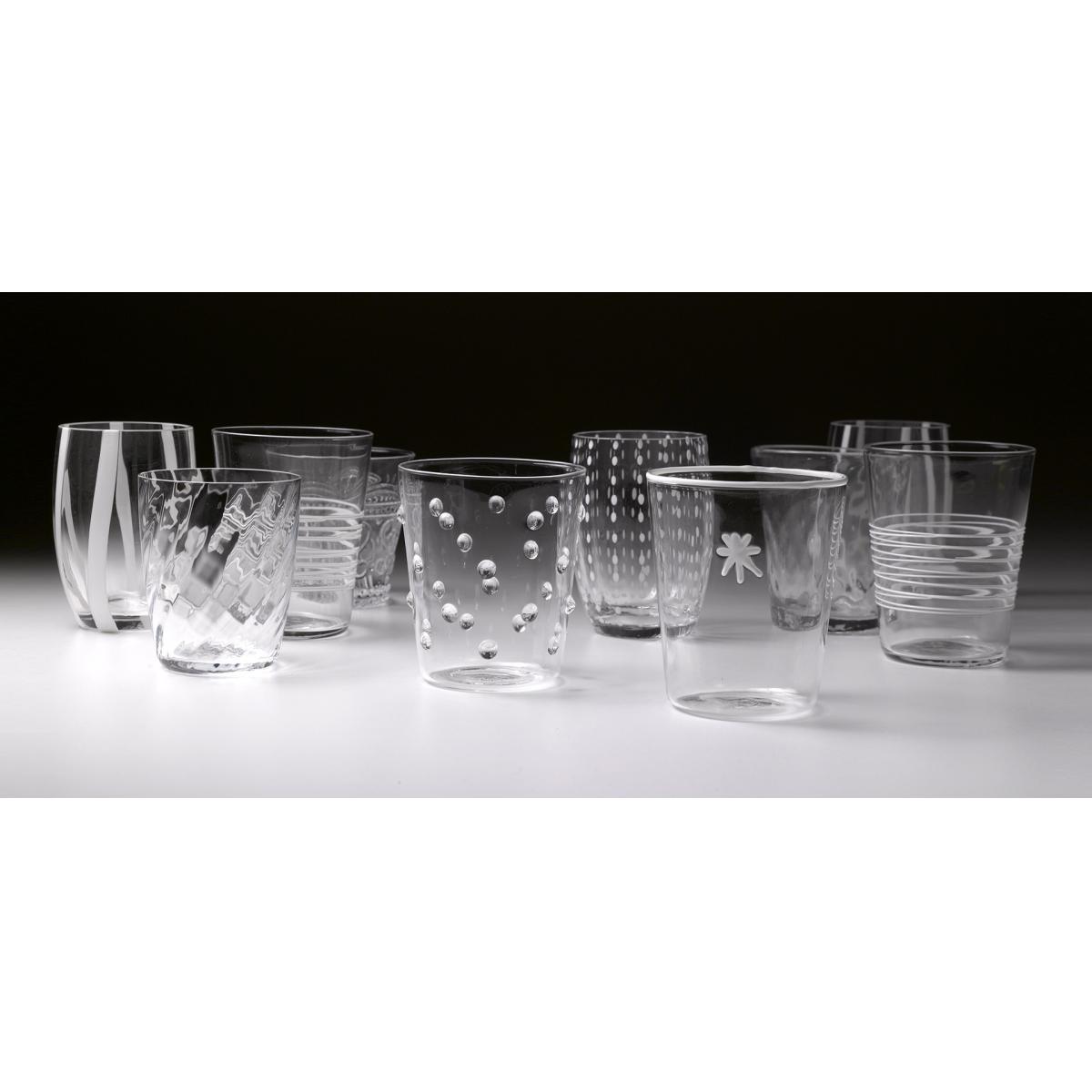 Zafferano - Melting Pot 6 bicchieri assortiti trasparenti