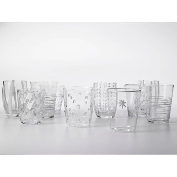 ZAFFERANO Melting Pot Juego de 6 Vasos Transparente