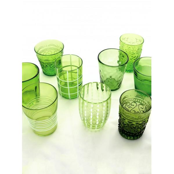 ZAFFERANO Set Melting Pot 6 Verres Vert