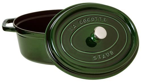 Staub - Pentola ghisa ovale - verde cm.29 - "La cocotte"