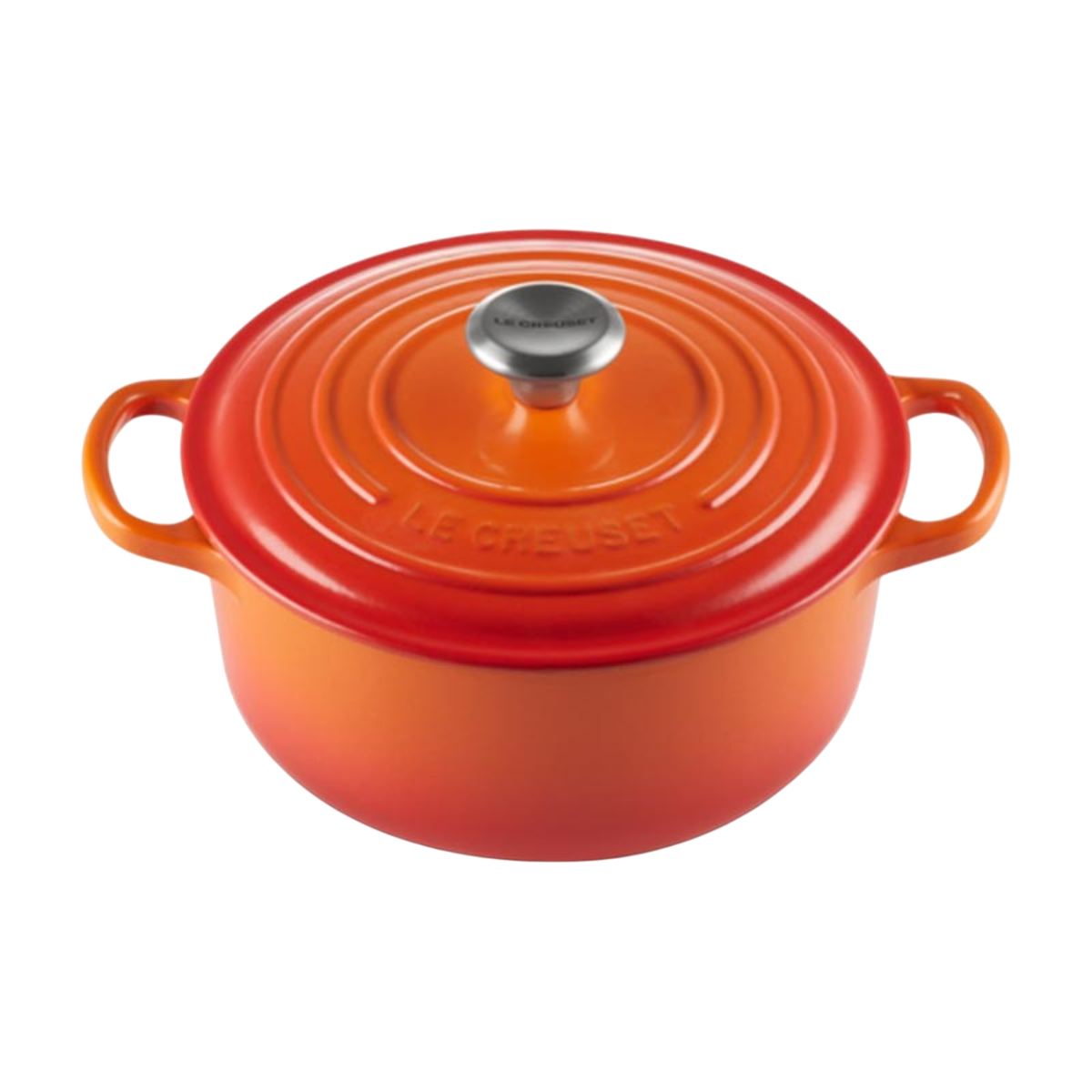 Casserole Cousances Le Creuset Fonte émaillée Orange - France - Vintage