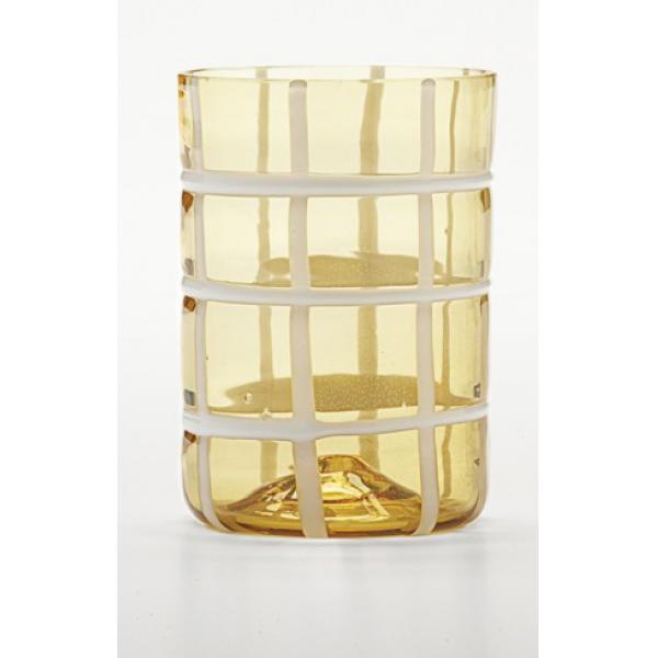 ZAFFERANO Set Twiddle 6 Verres Tumbler Ambre