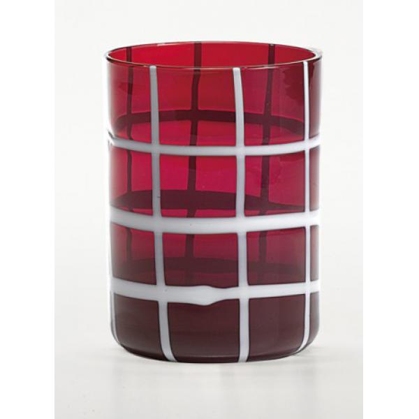 ZAFFERANO Twiddle Juego de 6 Vasos Rojo