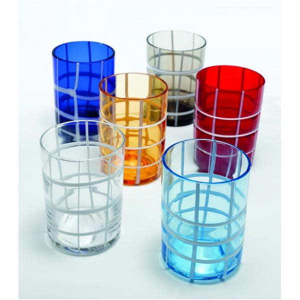 ZAFFERANO Twiddle Juego de 6 Vasos Rojo