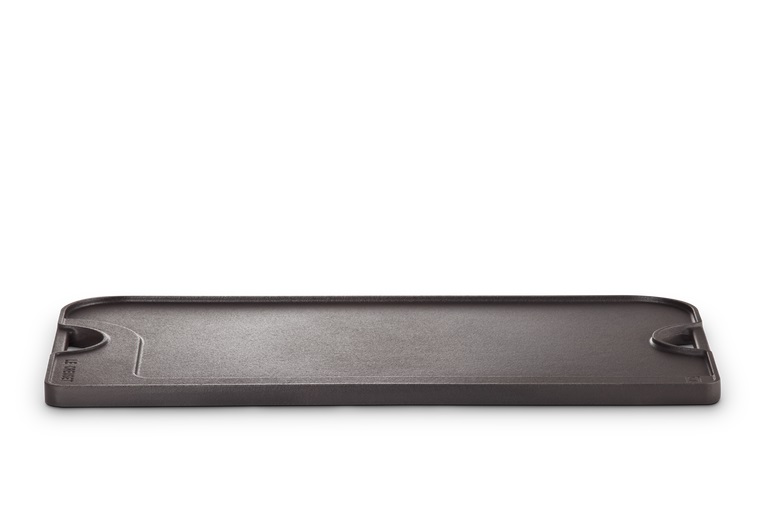 LE CREUSET Parrilla rectangular reversible de hierro fundido 46x23 cm