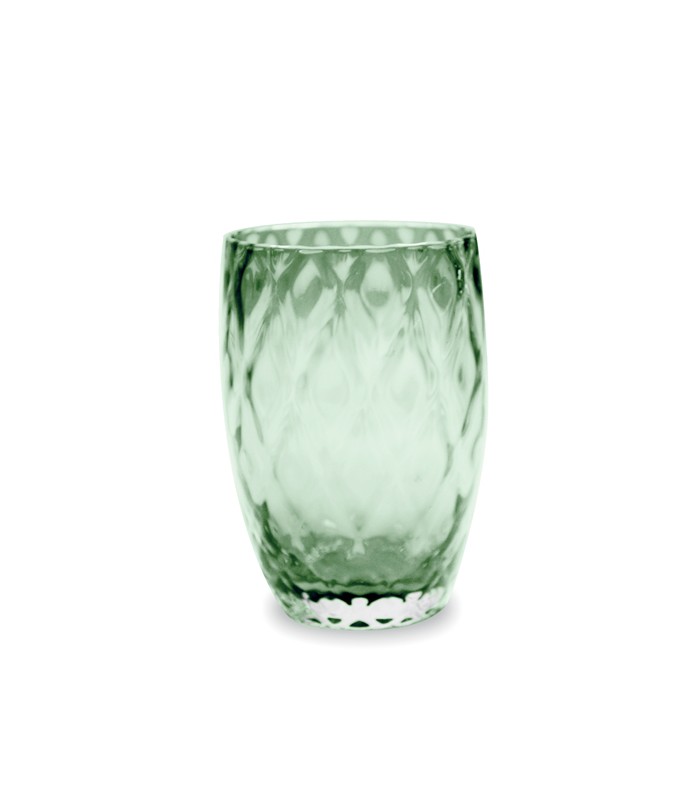 ZAFFERANO Losanghe Set 6 Glasses Tumbler English Green Erresse Shop