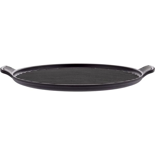 LE CREUSET Parrilla grill bistró de hierro fundido 32 cm Negro Mate