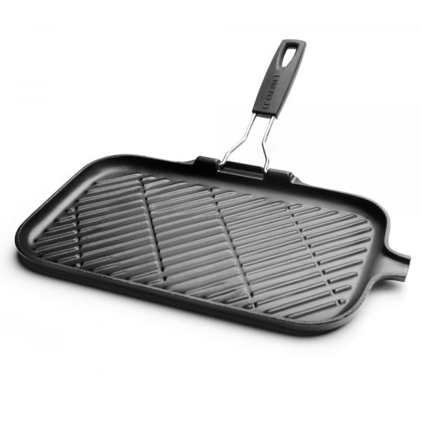 Le Creuset Cast Iron Rectangular Grill with Silicone Handle 36 x 20 cm