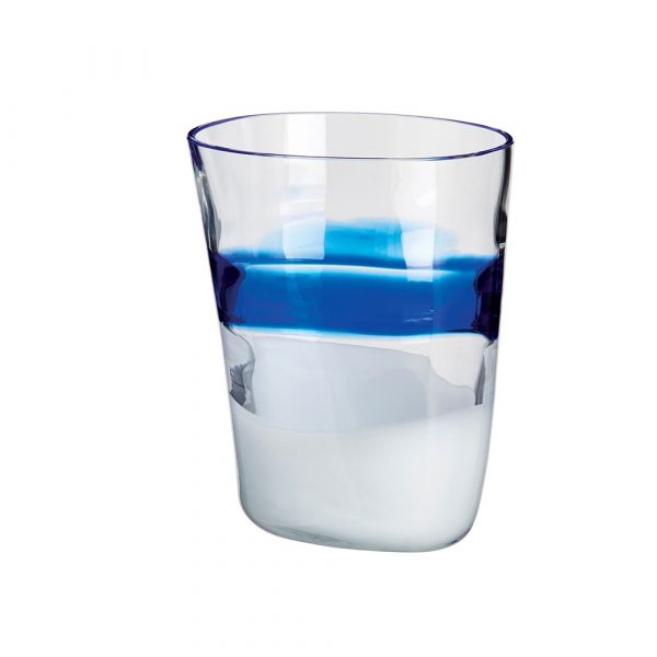 Bora Bicchiere Bianco Azzurro e Blu