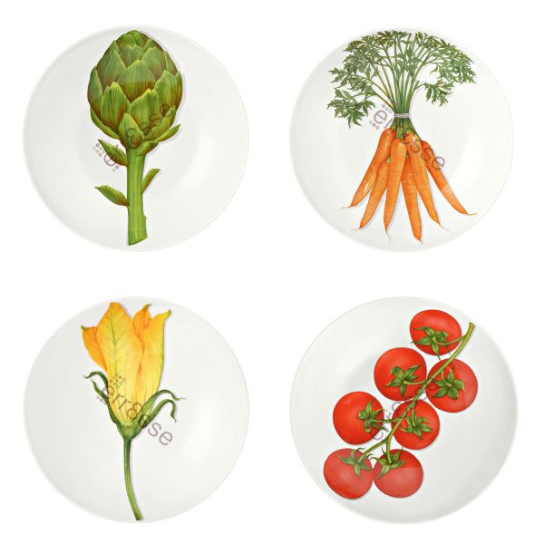 TAITÙ Freedom Soup Plates 4 Pieces Vegetables