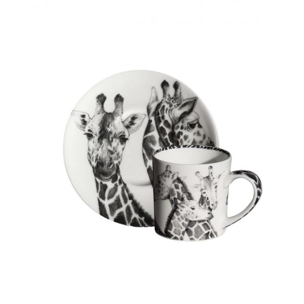 Taitu Wild Spirit Espresso Cups Animals Mix 4 Pieces Giraffe