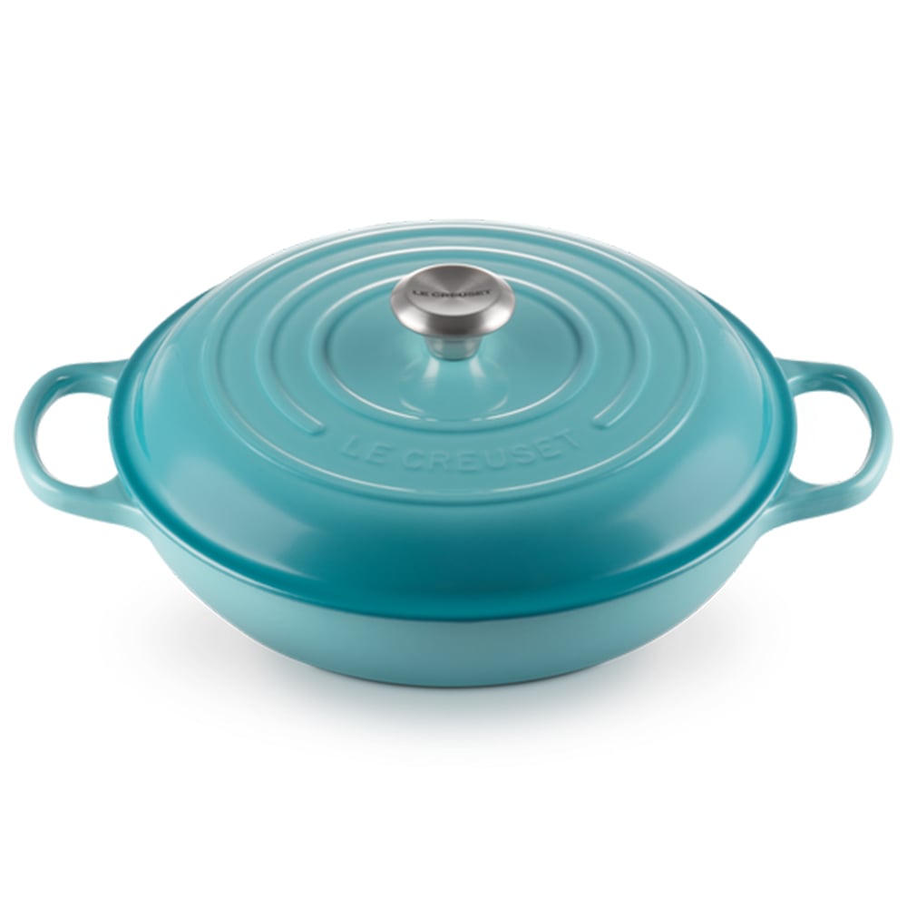 LE CREUSET Signature Cast Iron Shallow Casserole 30 cm Caribbean Teal