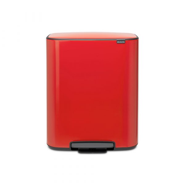 BRABANTIA Pedal Trash Can Bo 2 Buckets 30+30 L Red