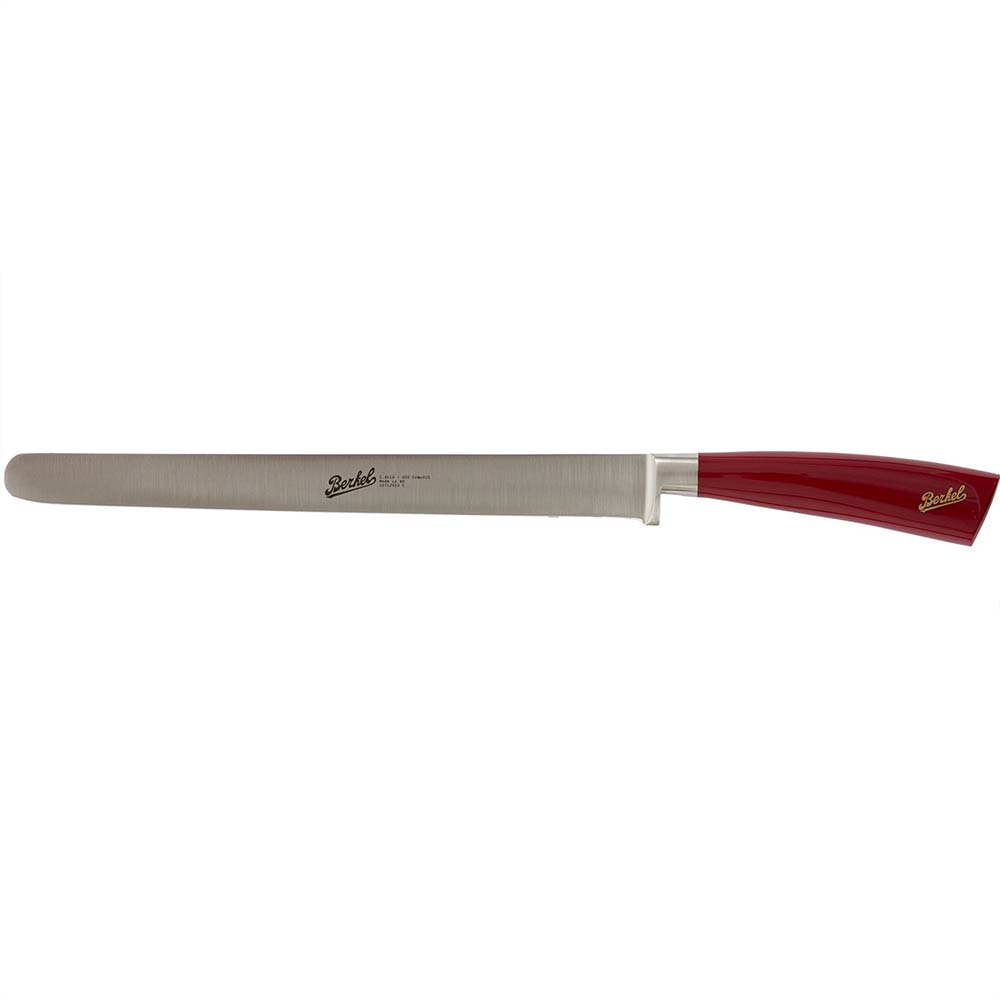 BERKEL Couteau à Salami et Fromage Elegance 26 cm Rouge