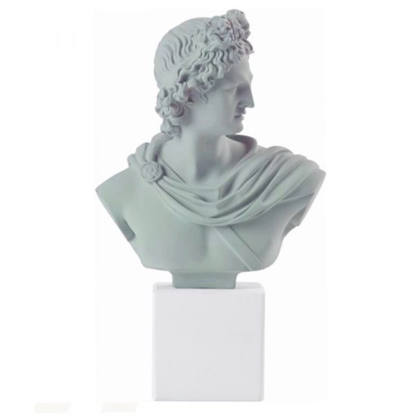 SOPHIA Statue Buste d'Apollon L Gris
