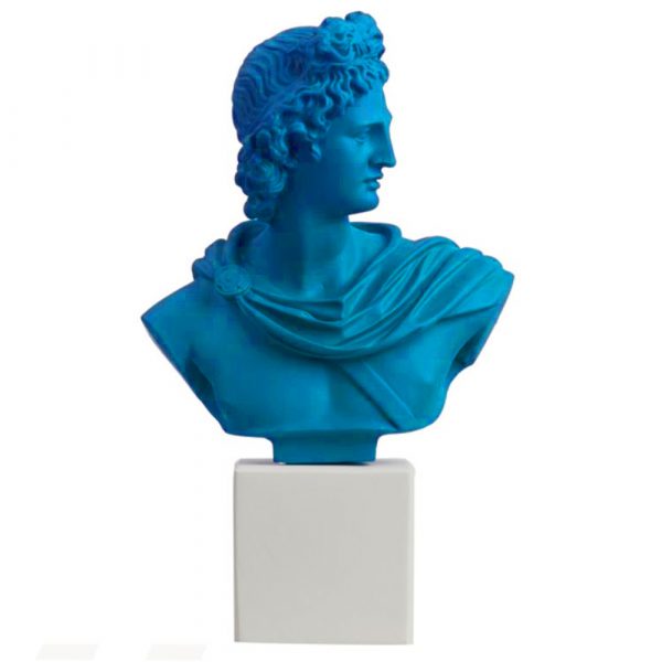 SOPHIA Statue Bust of Apollo M Blue