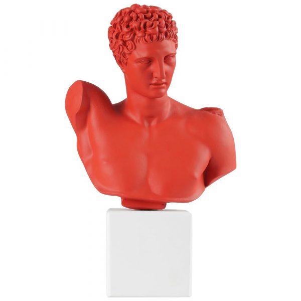 SOPHIA Statue Büste des Hermes L Rot