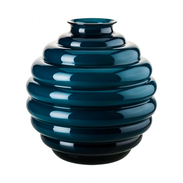 VENINI Deco Vase Blue H29