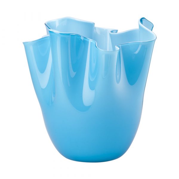 VENINI Fazzoletto Vase Light Blue H24