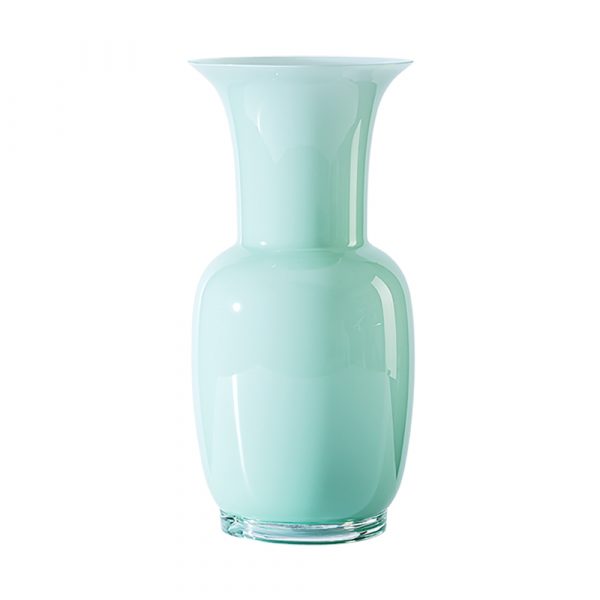 VENINI Vase Opalino Vert Rio H 42 cm