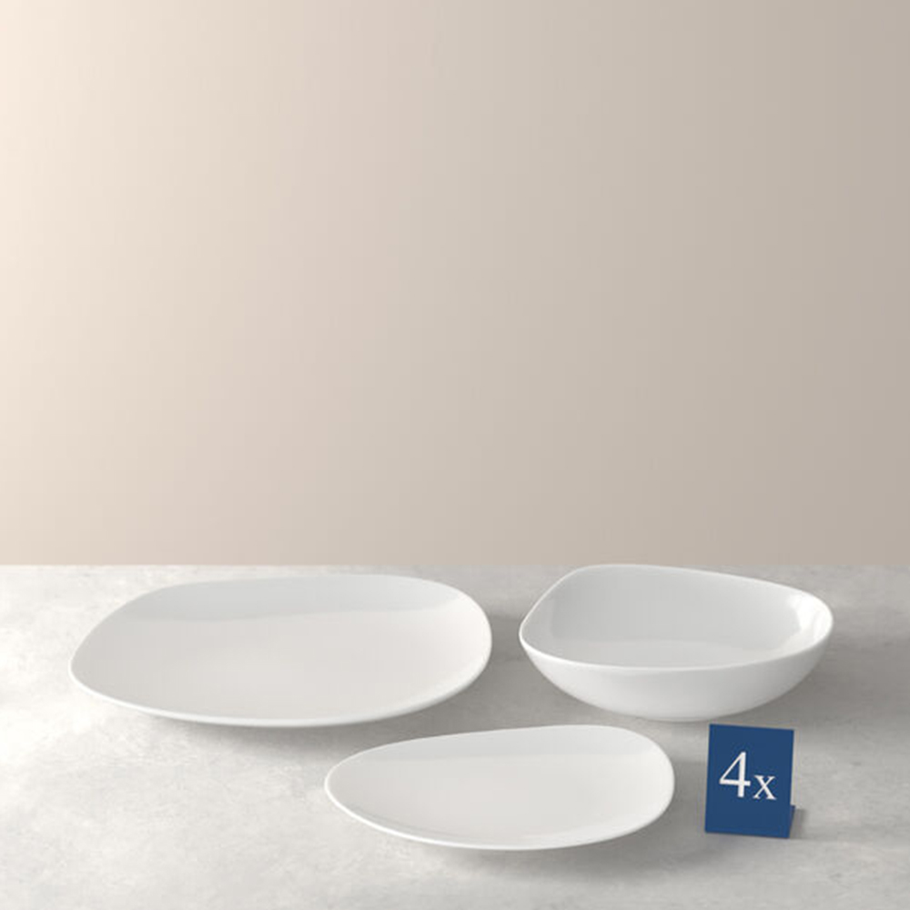 VILLEROY & BOCH Organic Plate Set 12 Pieces White