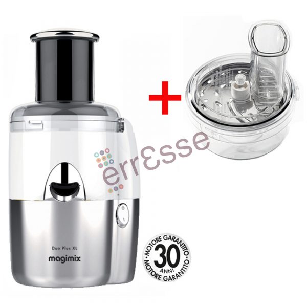 MAGIMIX Duo Extractor Plus XL White + Vegetable Cutter