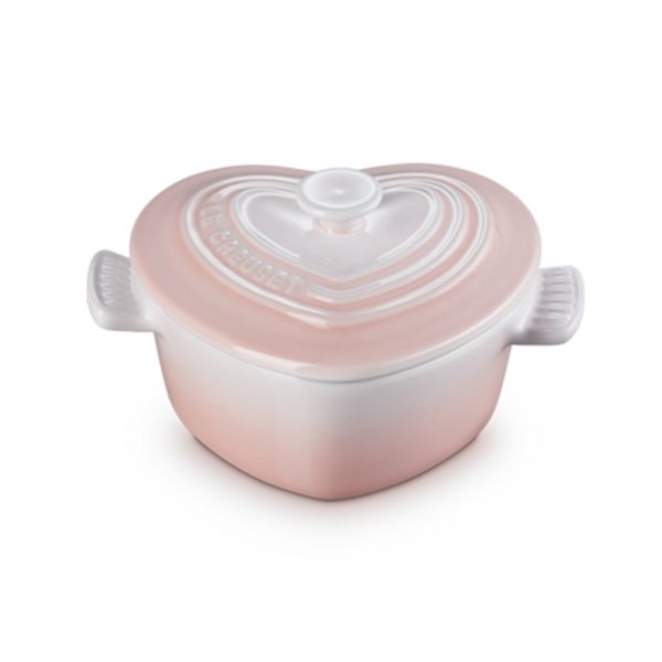 LE CREUSET Amour Herzcocotte 10 cm Shell Pink
