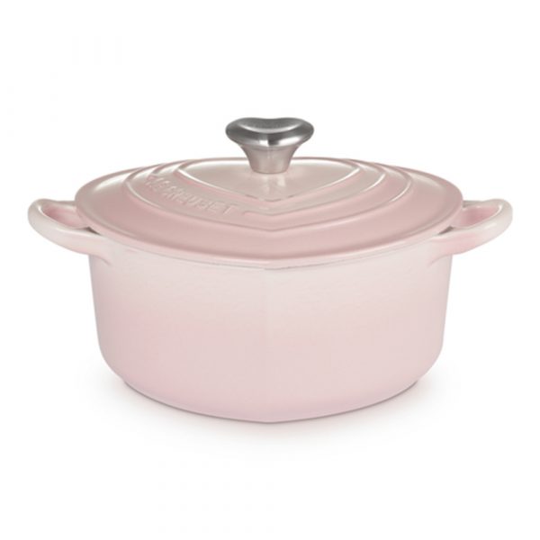 LE CREUSET Amour Herzcocotte 20 cm Shell Pink