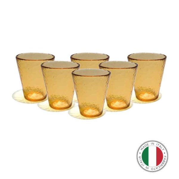 YALOS-Happy-Drink-Set-6-Bicchieri-Ambra