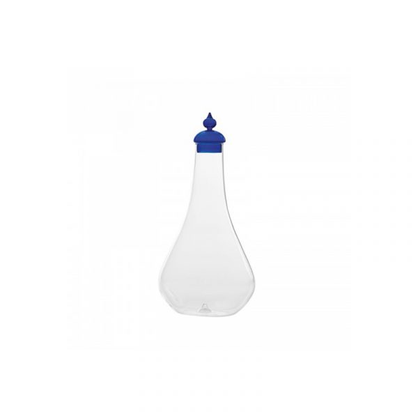 ZAFFERANO PI01507 Borosilikatglasflasche mit blauem Deckel
