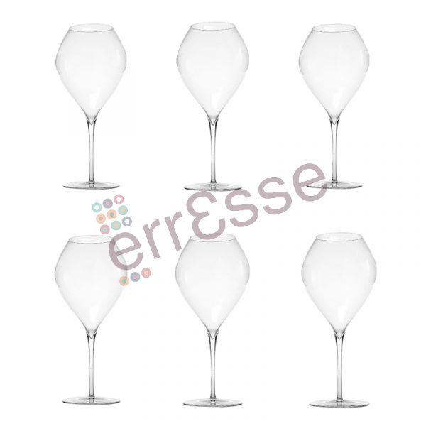 ZAFFERANO MUL6000 Set 6 Glass Red Wine Goblets