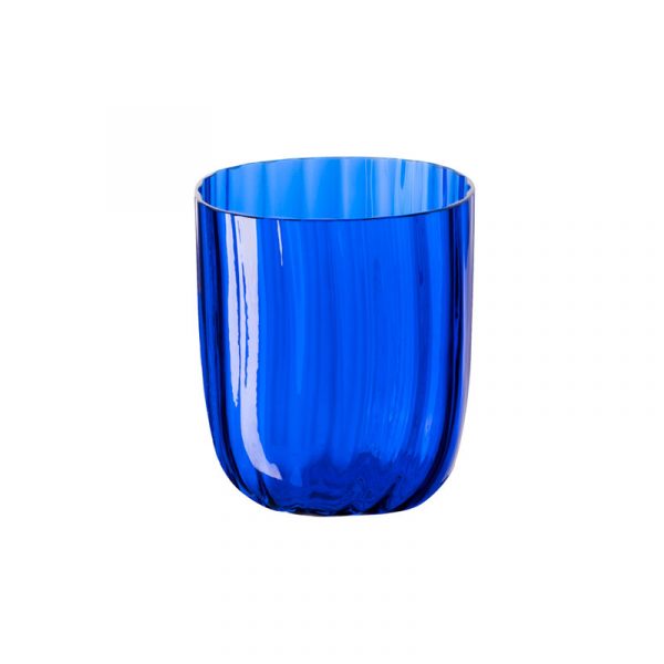 CARLO MORETTI Vaso Quato de Cristal de Murano Azul