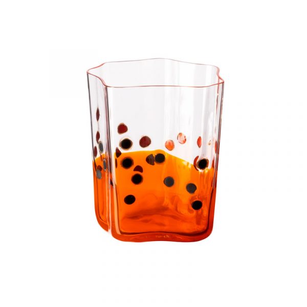 CARLO MORETTI Vaso Epta de Cristal de Murano Naranja