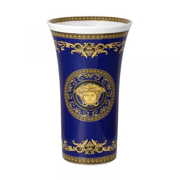 VERSACE HOME Vase 26 cm Medusa Blau