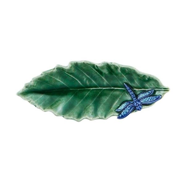 BORDALLO PINHEIRO Tablett Kastanienbaum mit Libelle 16 cm