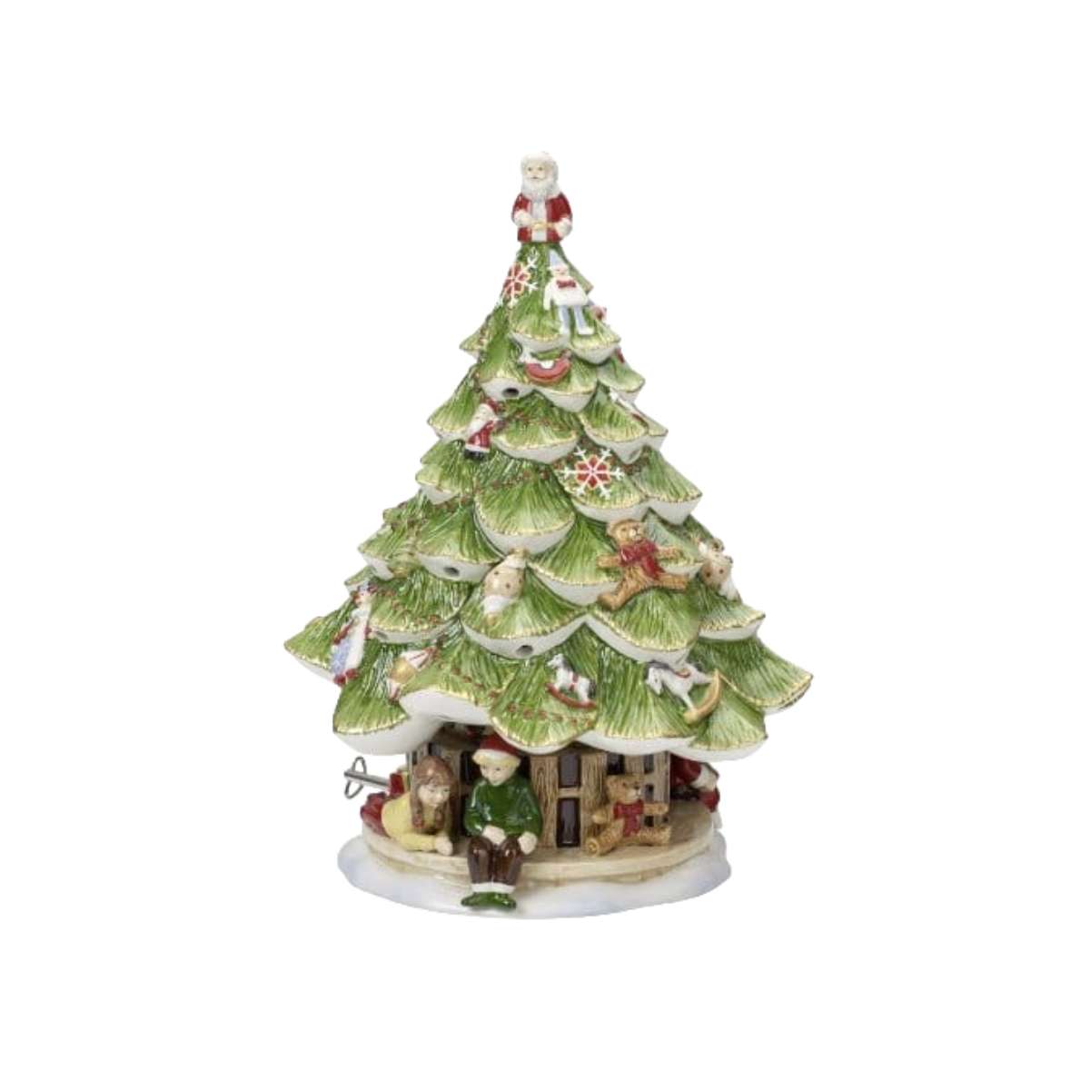 Décoration Noël Villeroy Boch Arbre De Noël Rotatif Villeroy & Boch - Figurine Porcelaine Avec Boîte à Musique, Décoration Nostalgique Figurine Noël Collection