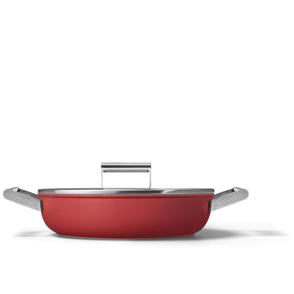 SMEG Series 50 years Shallow Casserole Red 28 cm