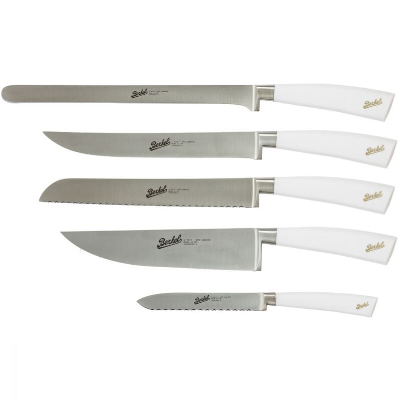 BERKEL Set 5 Chef Knives Elegance White