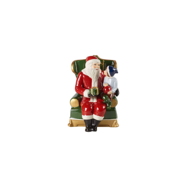 VILLEROY & BOCH Weihnachtsspielzeug Weihnachtsmann im Sessel 10x15 cm