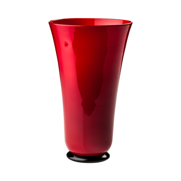 VENINI Jahre Dreißig Vase Rot H31