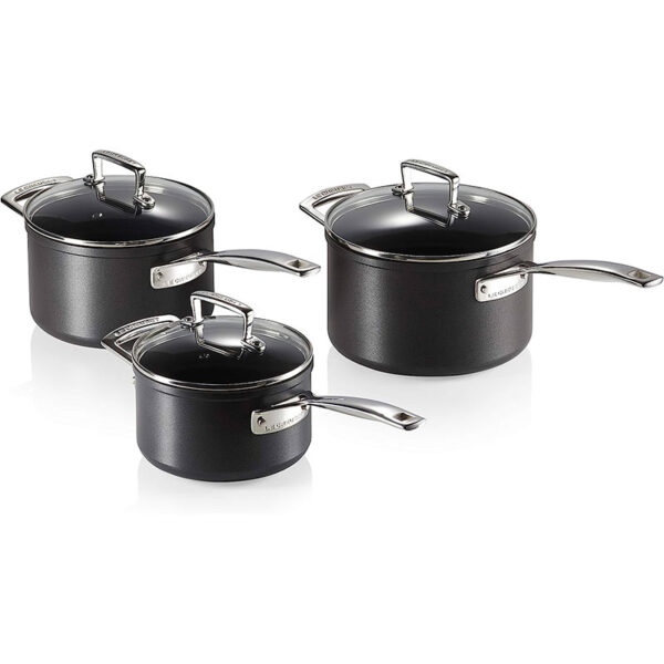 LE CREUSET Set 3 Casseroles Antiadhésives en Aluminium