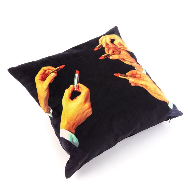 SELETTI Toiletpaper Pillow Lipsticks Black - Erresse Shop